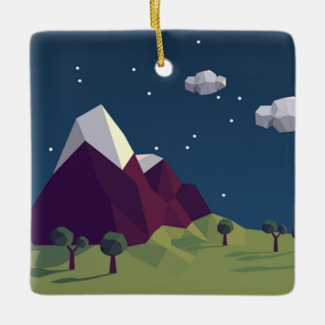 Ornement En Céramique Image de nuit étoilée (Devant)