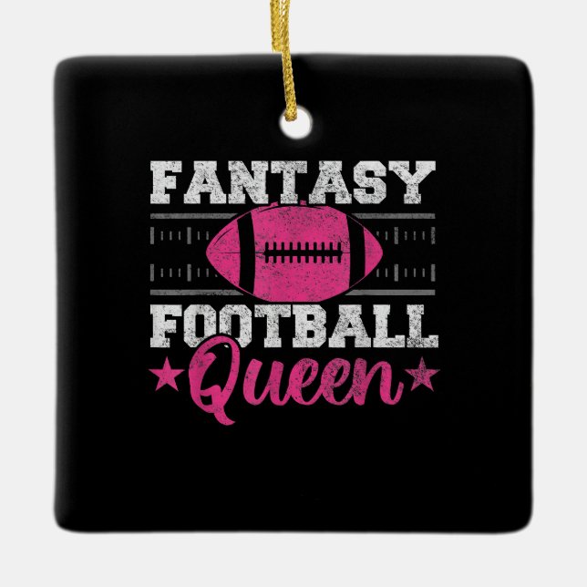 Ornement En Céramique Imaginaire Football Queen Funny Jour Imaginaire ca (Devant)