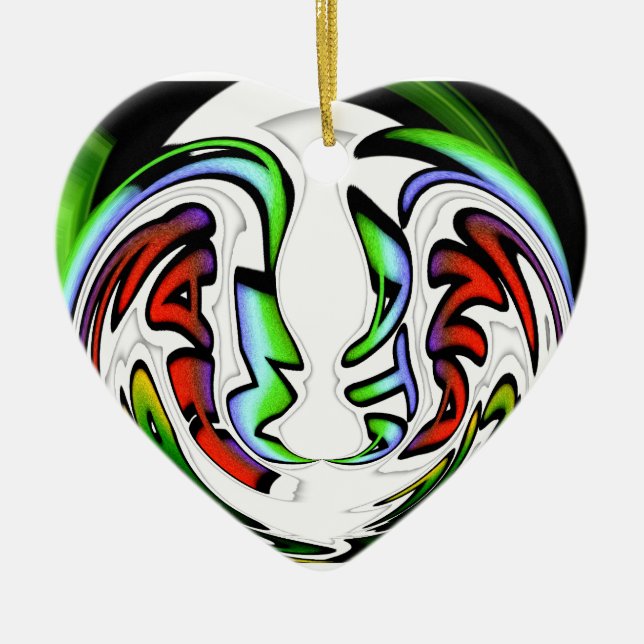 Ornement En Céramique Impression Abstrait Face Hakuna Matata (Devant)