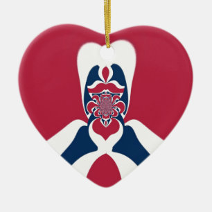 Ornement En Céramique Impression Abstraite E.T.