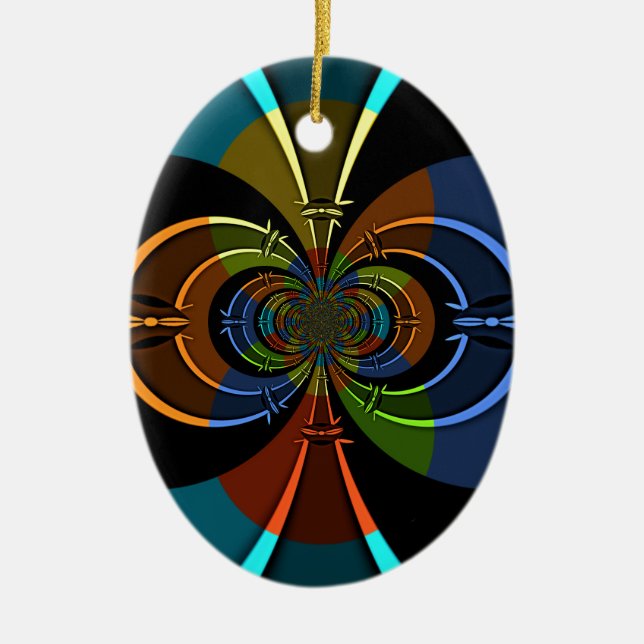 Ornement En Céramique Impression d'une éclatement de couleur Abstraite (Devant)