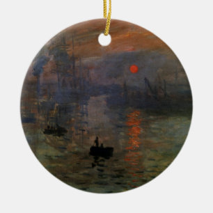 Ornement En Céramique Impression Sunrise by Claude Monet, Vintage Art