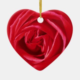 Ornement En Céramique imprimé rose rouge