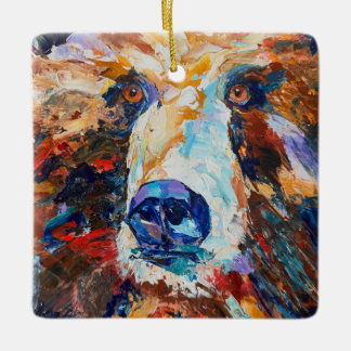 Ornement En Céramique "In the Bear's Gaze" Ceramic Ornament