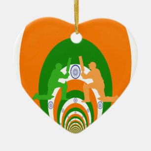 Ornement En Céramique Inde Cricket Spirit Design abstrait