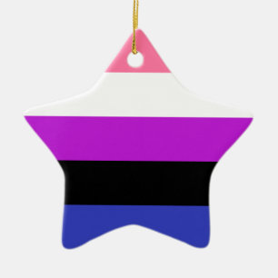 Ornement En Céramique Indicateur de la fierté du fluide genderfluide