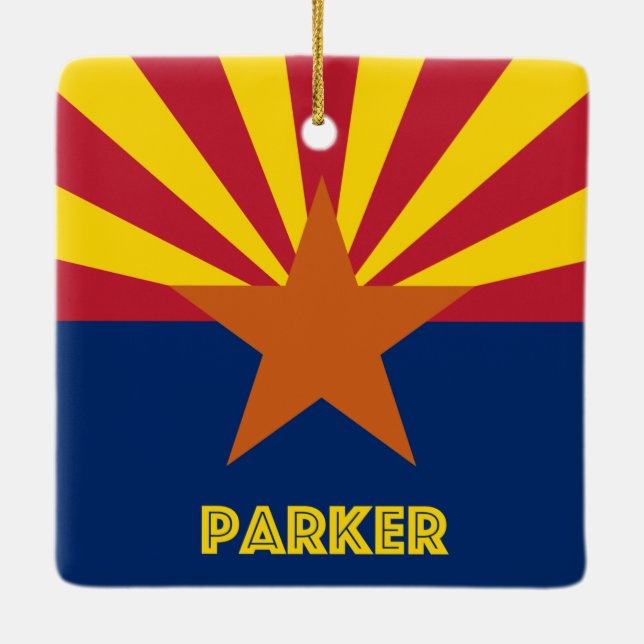 Ornement En Céramique Indicateur Parker AZ (Dos)