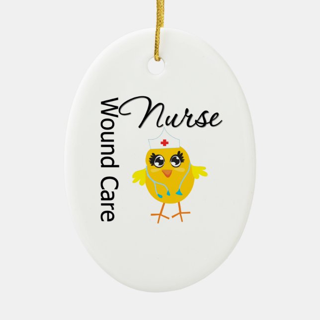 Ornement En Céramique Infirmière de soins infirmiers Chick v1 (Devant)