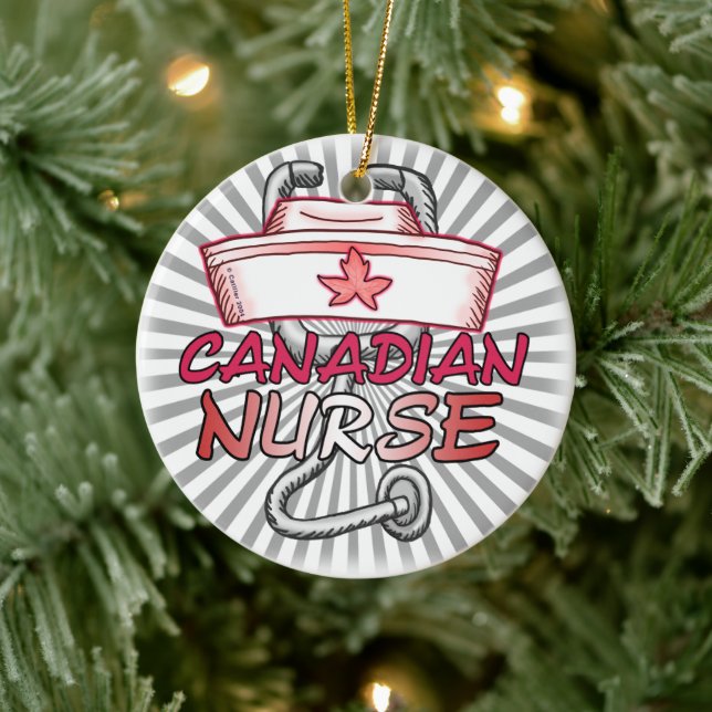 Ornement En Céramique Infirmière du Canada (Arbre)