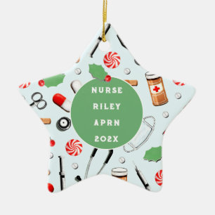 Ornement En Céramique Infirmière Keepsaké Cadeau