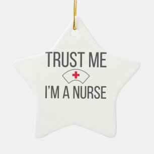 Ornement En Céramique Infirmières et infirmiers Faites-moi confiance d'é