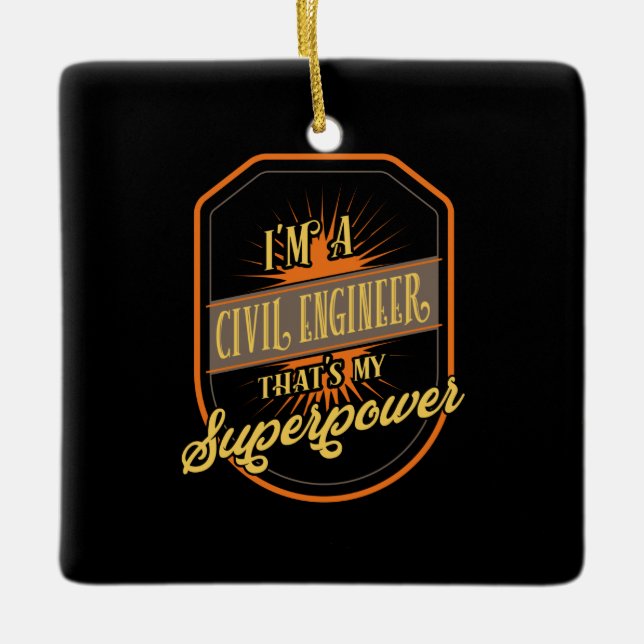 Ornement En Céramique Ingénieur civil (Devant)