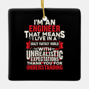 Ornement En Céramique Ingénieur Je Suis Ingénieur