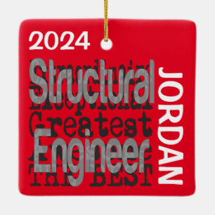 Ornement En Céramique Ingénieur Structurel Extraordinaire PERSONNALISÉ