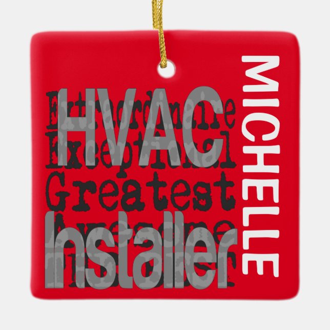 Ornement En Céramique Installation HVAC Extraordinaire PERSONNALISÉ (Devant)