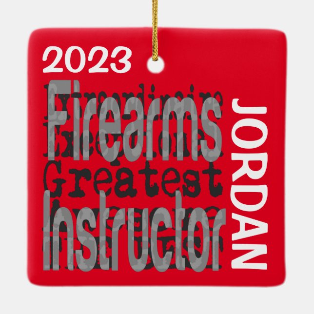 Ornement En Céramique Instructeur d'armes à feu Extraordinaire CUSTOM (Dos)