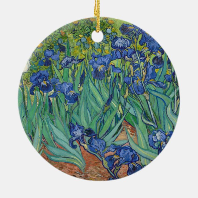 Ornement En Céramique Irises par Vincent Van Gogh 1889 (Dos)