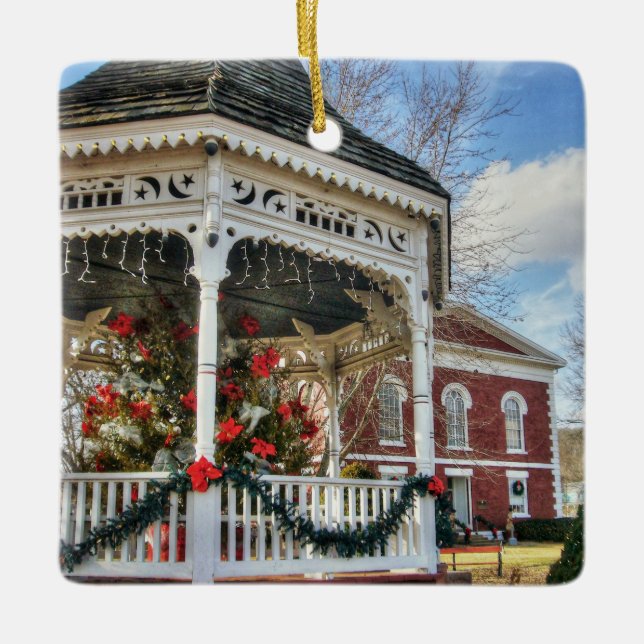 Ornement En Céramique Iron County Courthouse et Gazebo (Devant)