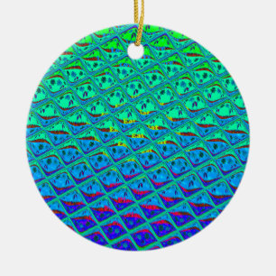 Ornement En Céramique Italien bleu sirène Motif Art Imprimer