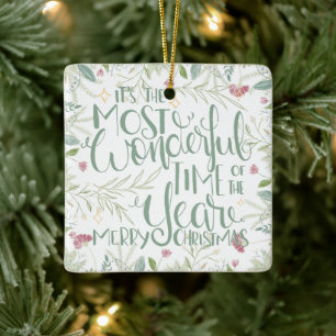 Ornement En Céramique It's The Most Wonderful Time of the Year Christmas