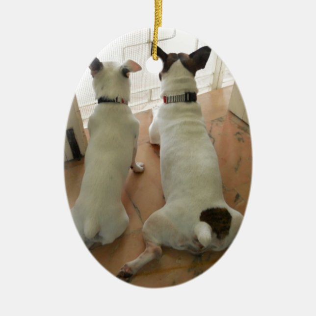 Ornement En Céramique Jack Russell Terrier (Devant)