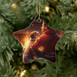 Ornement En Céramique Jack Russell Terrier Pompier, Chiot, Amoureux de C