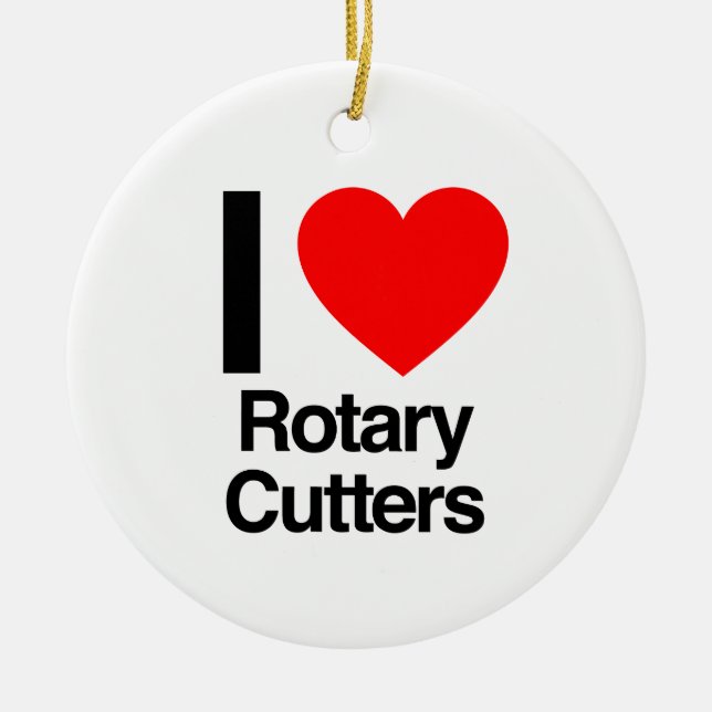 Ornement En Céramique J'adore les cutters rotatifs (Devant)