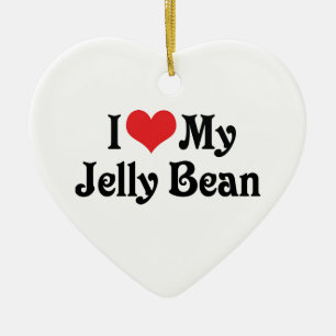 Ornement En Céramique J'adore mon Jelly Bean