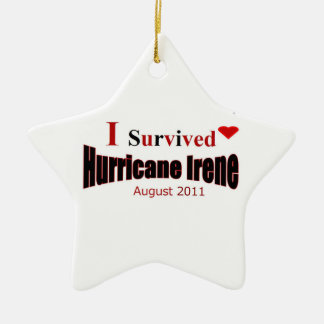 Ornement En Céramique J'ai survécu à l'ornement d'Irène d'ouragan