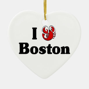 Ornement En Céramique J'aime Boston ormanent