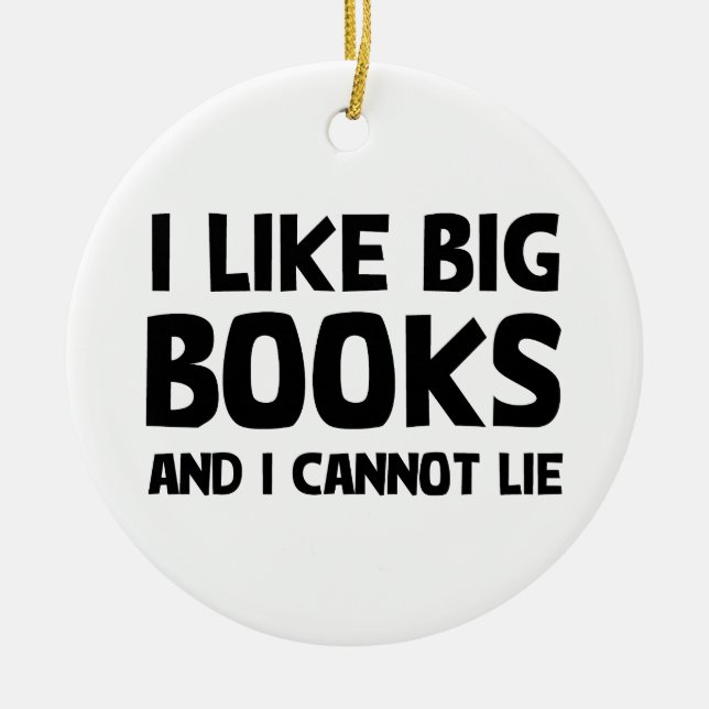 Ornement En Céramique J'aime de grands livres (Devant)