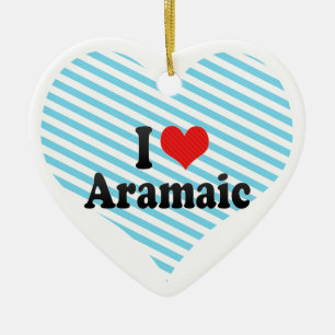 Ornement En Céramique J'aime l'araméen