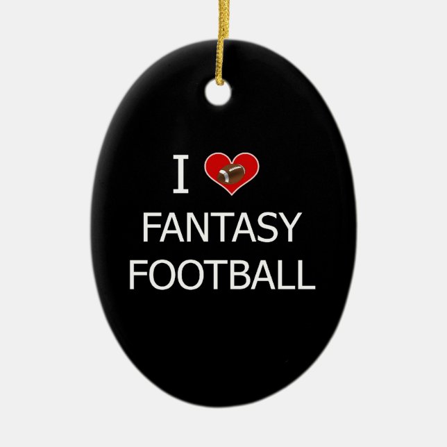 Ornement En Céramique J'aime le football Imaginaire (Devant)