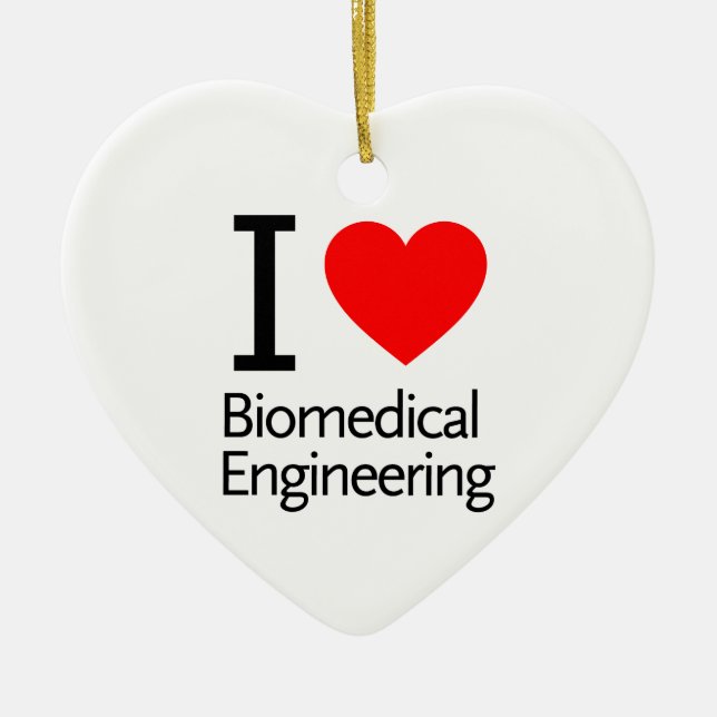Ornement En Céramique J'aime le génie biomédical (Devant)