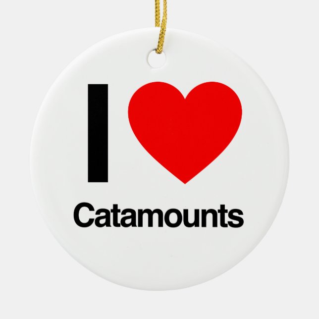 Ornement En Céramique j'aime les catmontants (Devant)