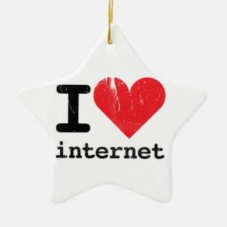Ornement En Céramique J'aime l'Internet