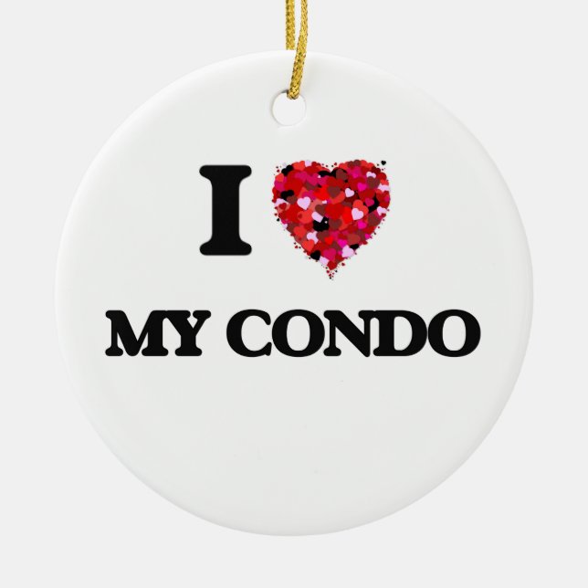 Ornement En Céramique J'aime mon logement (Devant)