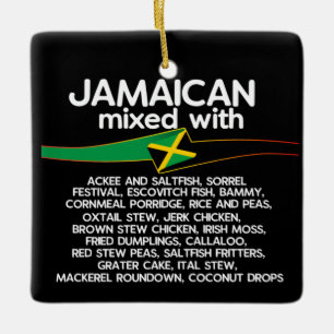 Ornement En Céramique Jamaïcain Mélangé Avec Jamaica Proud Group