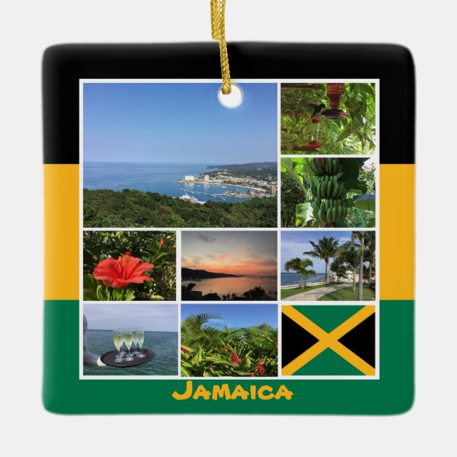 Ornement En Céramique Jamaïque - Collage photo (Devant)