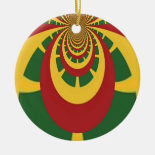 Ornement En Céramique Jamaïque Rasta