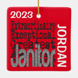 Ornement En Céramique Janitor Extraordinaire CUSTOM
