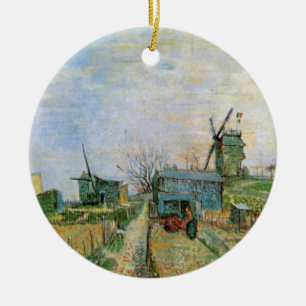 Ornement En Céramique Jardin potager de Montmartre par Vincent van Gogh