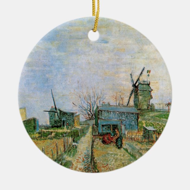 Ornement En Céramique Jardin végétal à Montmartre par Vincent van Gogh (Devant)