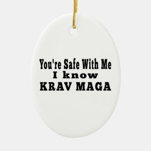 Ornement En Céramique Je connais Krav Maga