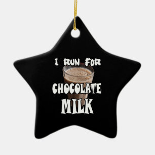 Ornement En Céramique Je cours pour le lait chocolaté Running