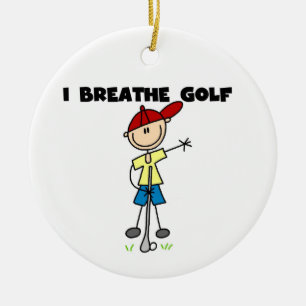 Ornement En Céramique Je respire le golf