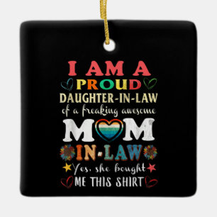 Ornement En Céramique Je Suis Une Fier Fille En Droit De Frapper Étonnan