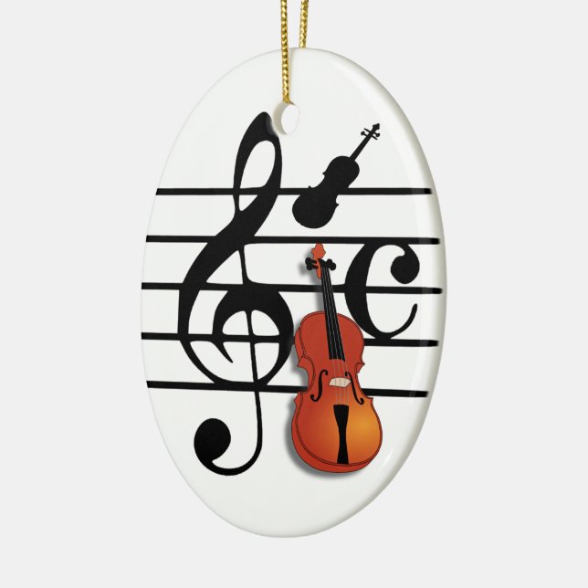 Ornement En Céramique Je Suis Violon #2_ (Gauche)