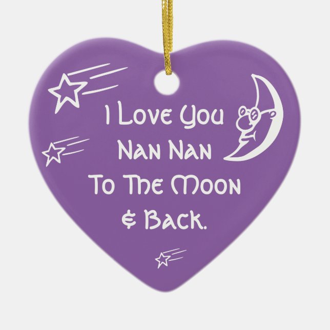 Ornement En Céramique Je T'Aime Nan Nan (Devant)