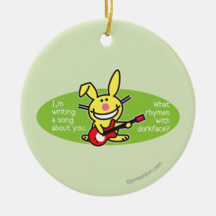Ornement En Céramique J'écris une chanson
